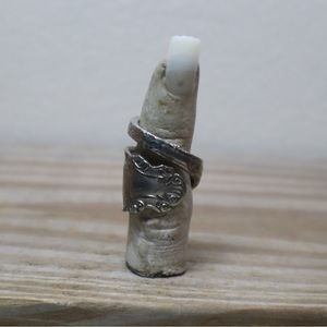 Silver Ring handmade spoon spiral ring size 5